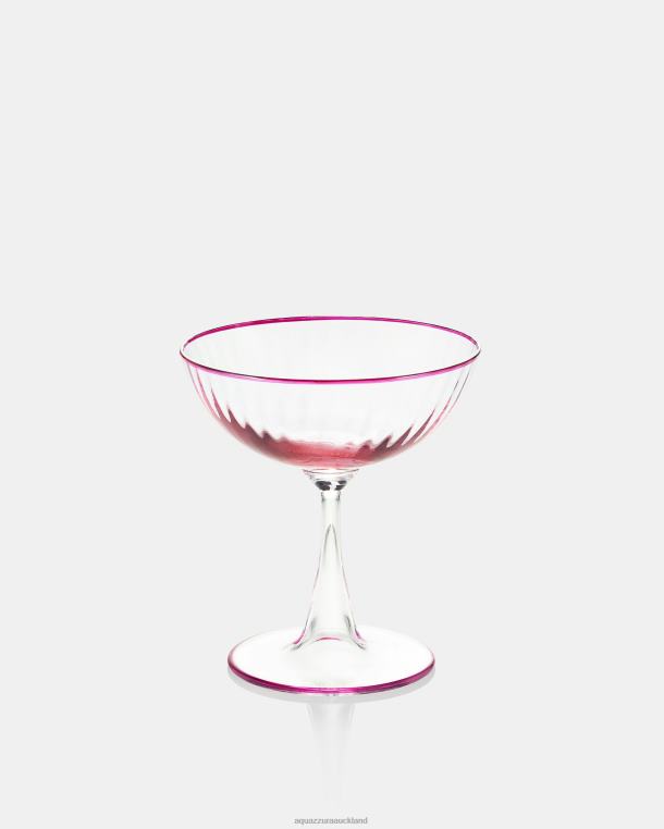 Aquazzura Striped Champagne Glass PINK TZ666540