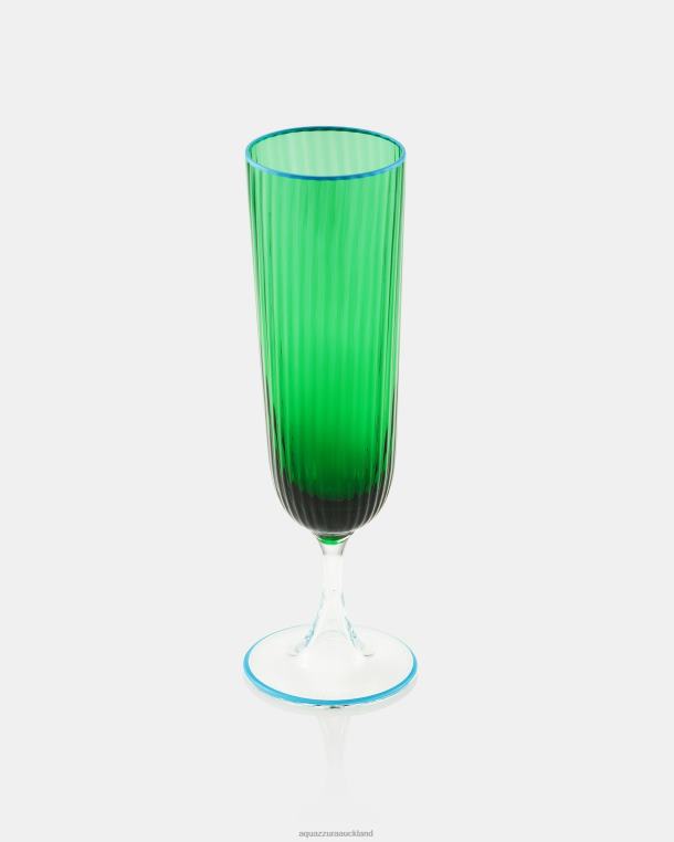 Aquazzura Striped Flute Glass GREEN TZ666536