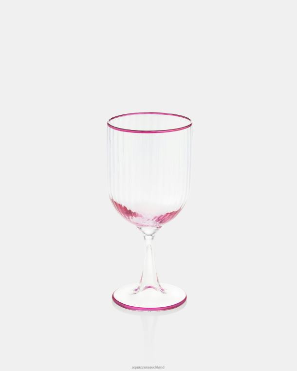 Aquazzura Striped White Wine Glass PINK TZ666541